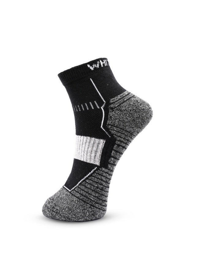 الورقة البيضاء 3 أزواج من الجوارب الرجالية القصيرة نصف تيري – قابلة للتنفس، ماصة للرطوبة، ثابتة – رمادي فاتح، رمادي غامق، أزرق | مناسبة لجميع الفصول، ملابس العمل غير الرسمية، مقاس واحد - Image 4