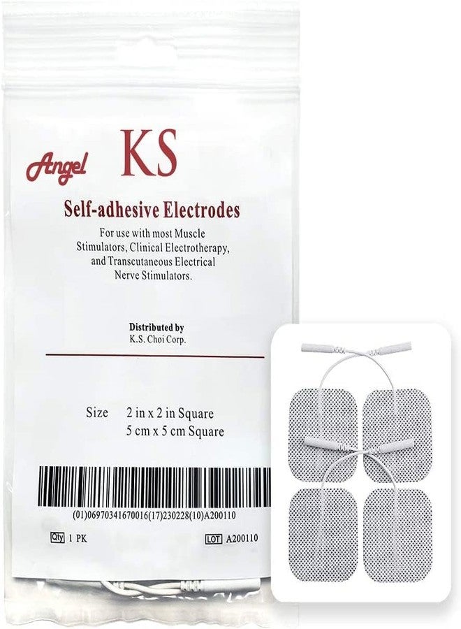 KS Premium TENS/EMS Unit 40 PCS Electrode Pads 2"x2" in. Reusable Self Stick Gel Carbon Electrodes - Image 2