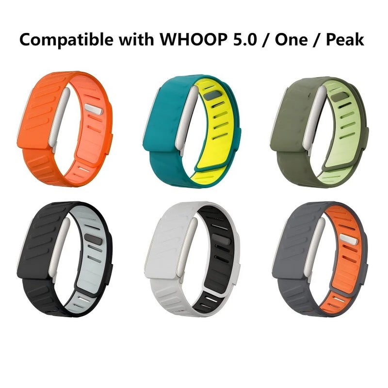 Bluejw SportFlex Wrist Band – Soft-Touch Silicone Waterproof & Sweatproof Replacement Strap Compatible with WHOOP 5.0 HRM, ONE PEAK Band for Replace the Watch Strap - Image 3
