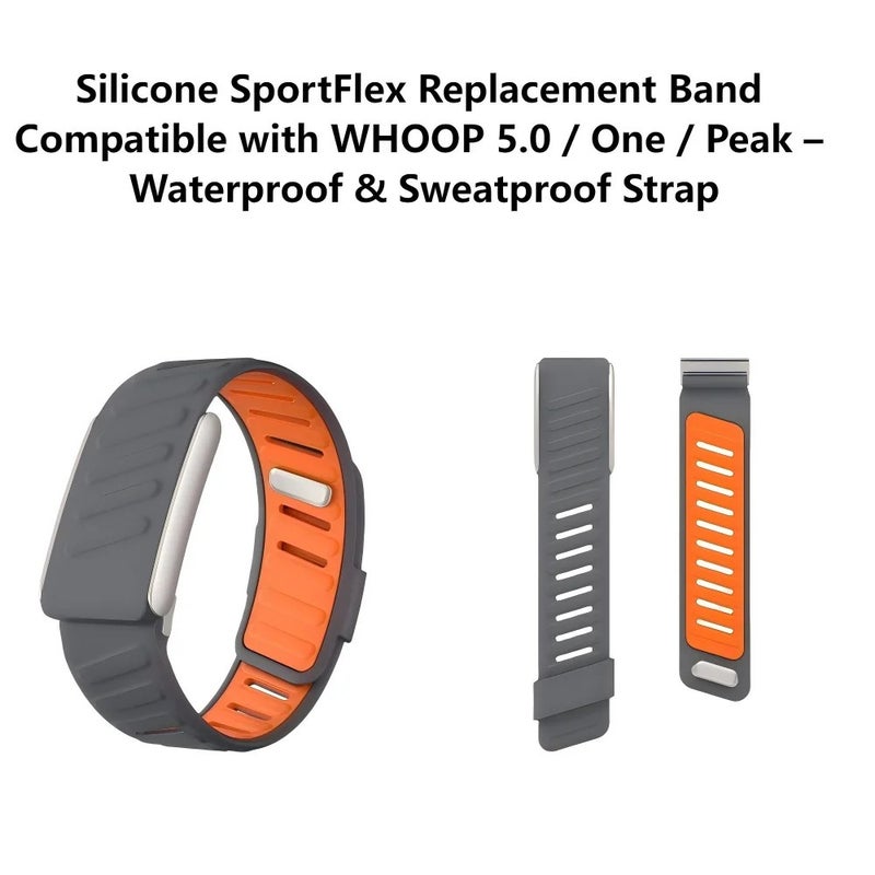 Bluejw SportFlex Wrist Band – Soft-Touch Silicone Waterproof & Sweatproof Replacement Strap Compatible with WHOOP 5.0 HRM, ONE PEAK Band for Replace the Watch Strap - Image 5