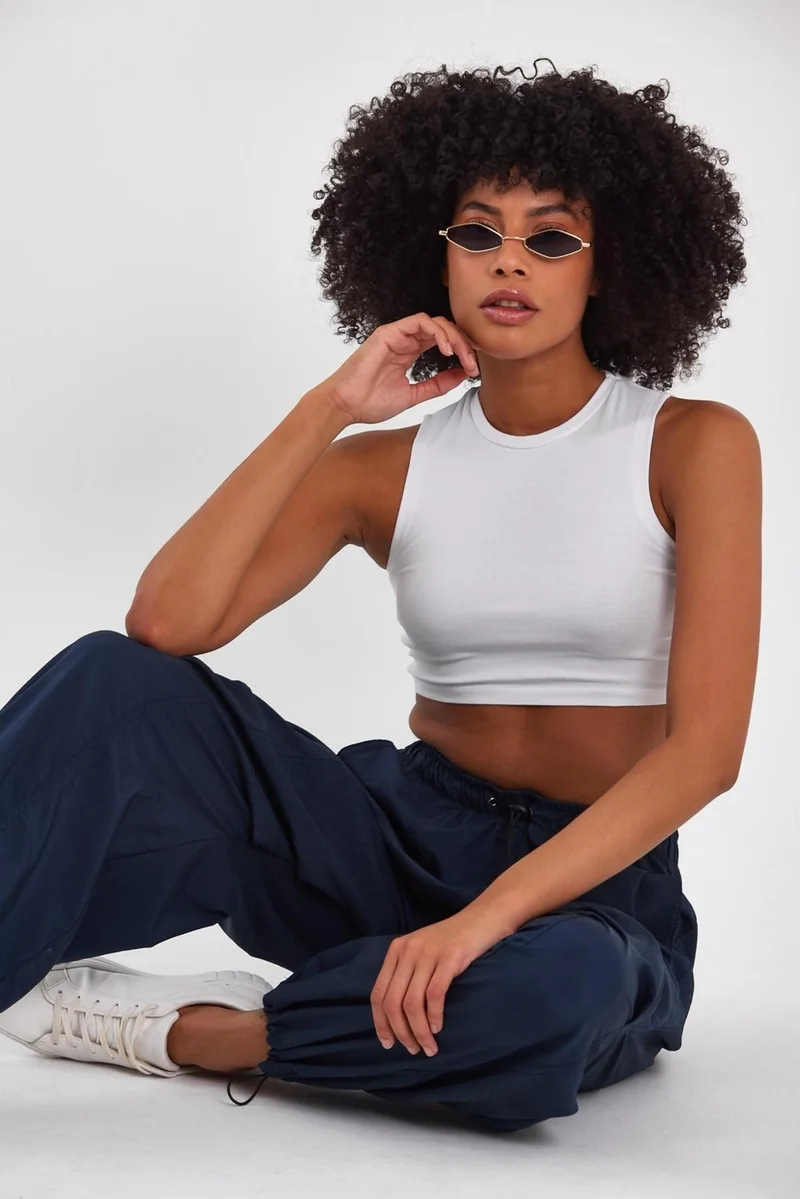 الكسندر جاردي Adjustable Leg Parachute Fabric Trousers (B23-007)