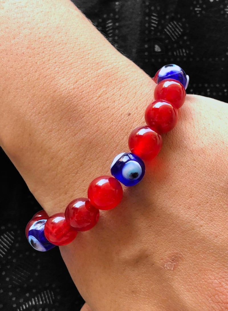 HADIGEMS 10mm Red Akik beads Bracelet - Image 4