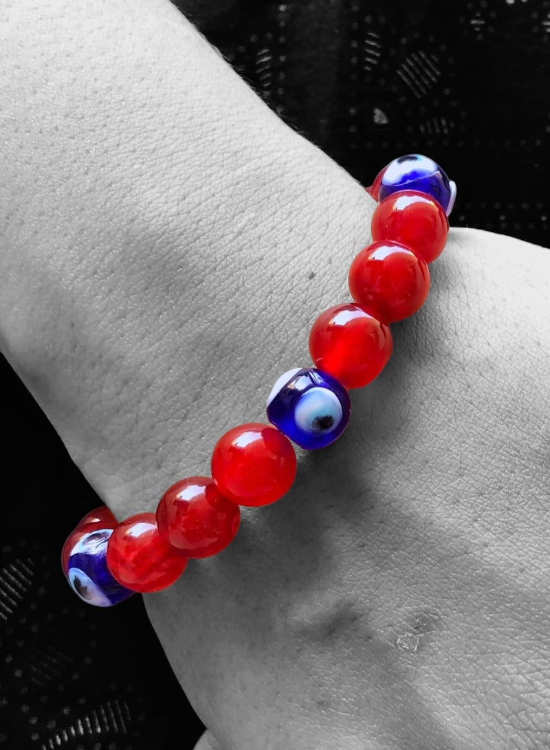 HADIGEMS 10mm Red Akik beads Bracelet - Image 2