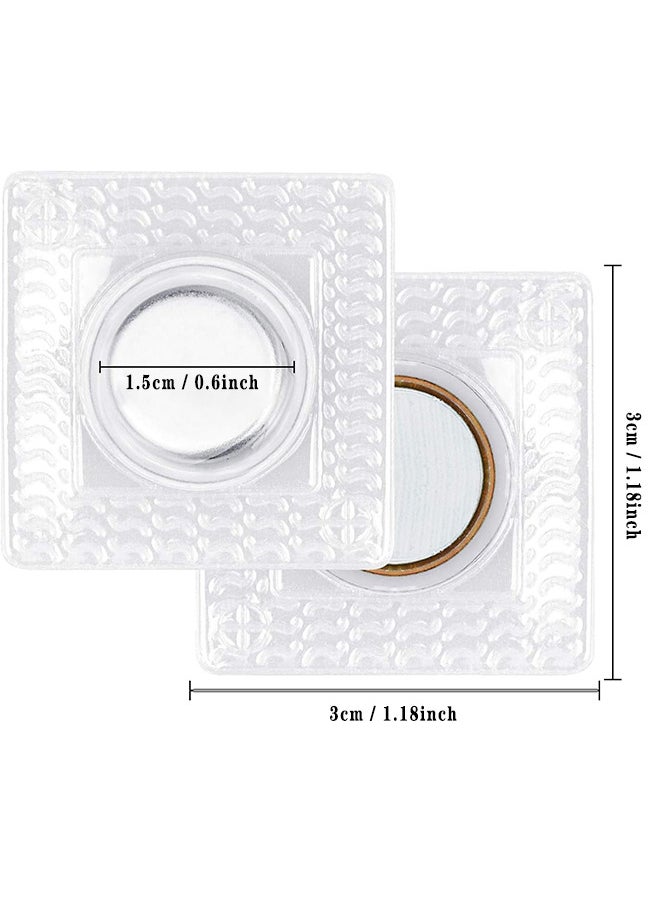 Depend Invisible Magnetic Snap PVC Hidden Purse Closure Fastener Snap For Handbag Clothing Clasp DIY Craft Sewing Tools, 10 Pairs 1.18 Inches  - Image 2