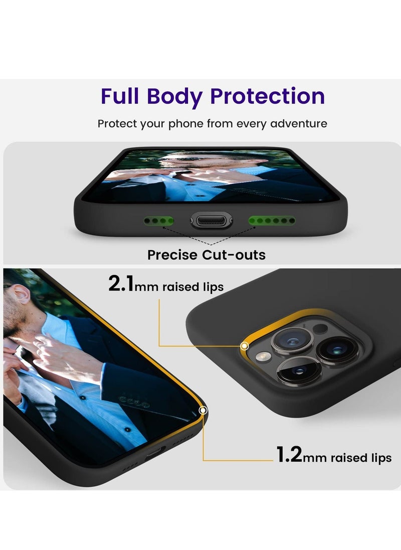 Raxoom Designed for iPhone 14 Pro Max Case, Silicone Shockproof Slim Thin Phone Case for iPhone 14 Pro Max 6.7 inch (Black) - Image 3