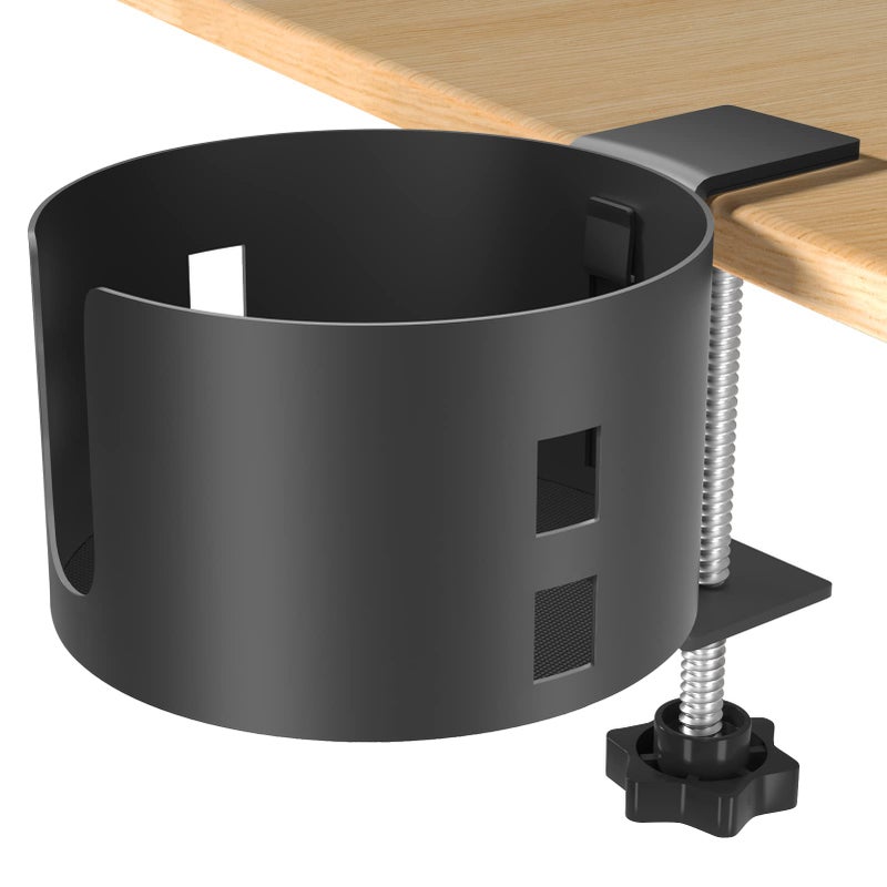 Large Desk Cup Holder YYP AntiSpill Cup Holder for Desk or Table Sturdy and Durable Easy to Install Enough to Hold Coffee Cups Water Bottles Pencil Pen HolderBlack