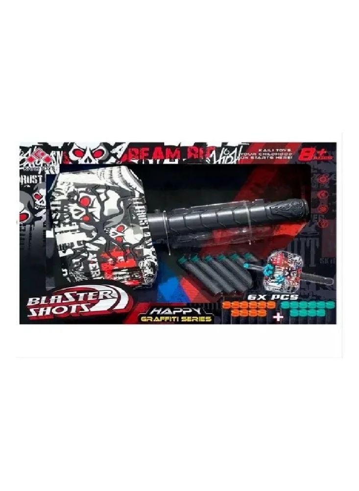 Blaster Shots Toy Gun – Foam Dart Blaster Graffiti Series