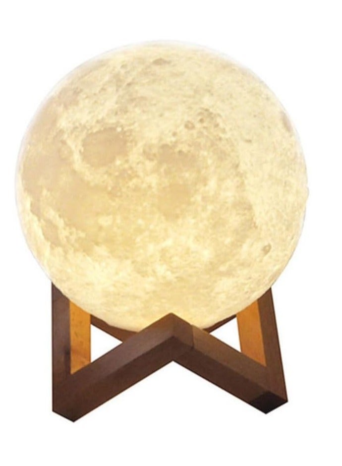 ELTRAZONE Aibecy 18cm/ 7.1 Inch Moon Lamp USB Rechargeable LED 3D Printed PLA Night Light Home Decorative Lights Touch Control - Image 1