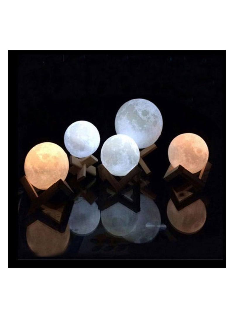 ELTRAZONE Aibecy 18cm/ 7.1 Inch Moon Lamp USB Rechargeable LED 3D Printed PLA Night Light Home Decorative Lights Touch Control - Image 5