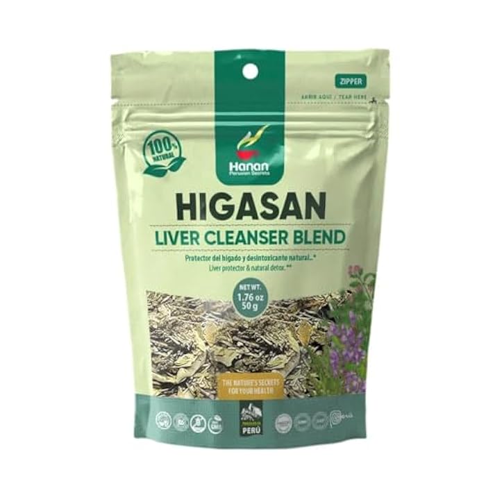 Hanan Peruvian Secrets Higasan Herbal Tea | 100% Natural Liver Cleanser | 1.76oz / 50g | Naturally Aids in Cleansing the Liver and Maintaining Healthy Cholesterol Levels - Image 1