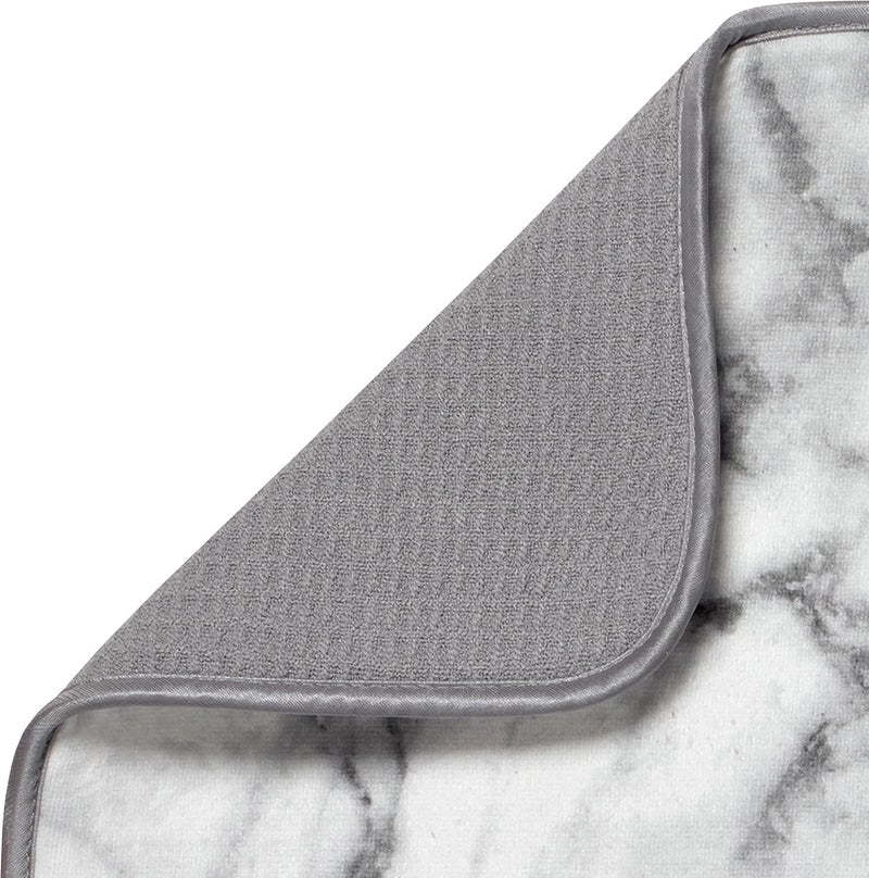 S&T INC. Absorbent, Reversible XL Microfiber Dish Drying Mat for Kitchen, 18 Inch x 24 Inch, Marble - Image 5