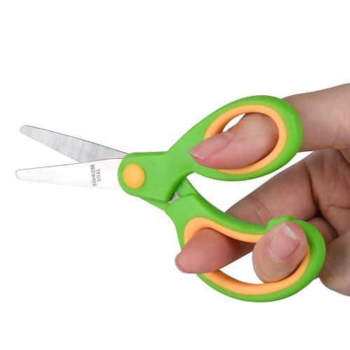 ELECKEY Scissors for School Kids Student, Kids Scissors 36 Count Bulk Set Teacher Pack(Rounded-tip, Blunt), 5 Inch - Image 4