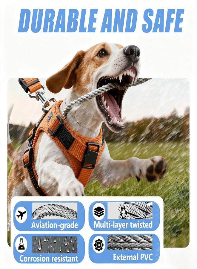 ROUWINNE 2 Pack Chew Proof Dog Seat Belt with Steel Cable, 2 in 1 Car Harness for Medium & Large Dogs Chewer Heavy Duty Dog Seatbelts - Image 3