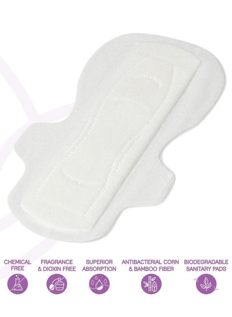 LiZZOM Ultra thin (Pack of 3) Regular Pads with wings (30 pc)  Dry feel | Plastic free | Antibacterial | Odor & Rash free. - Image 3