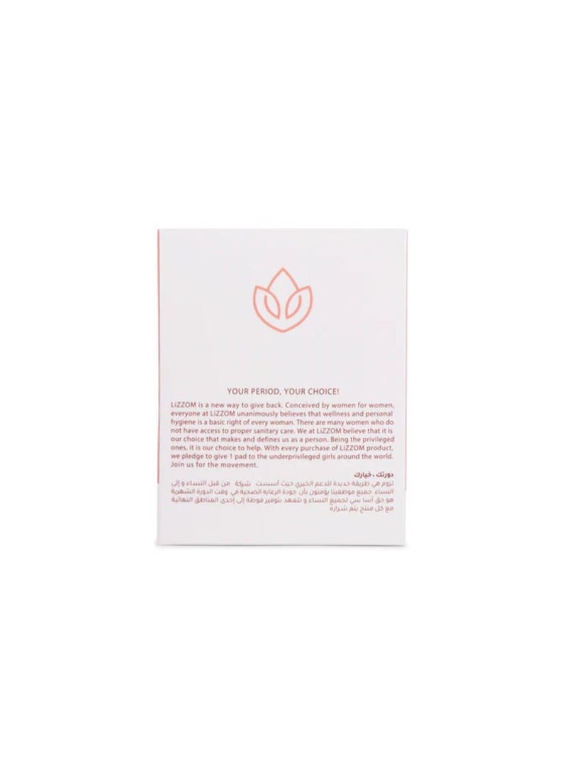 LiZZOM Organic THICK Regular Sanitary Pads with Wings, Pack of 3 (30 Pads), Bamboo Top Sheet, Biodegradable Back Sheet - Image 3