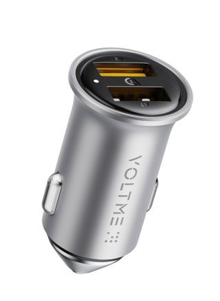 24W(2-USB-A Port)Silver Grey