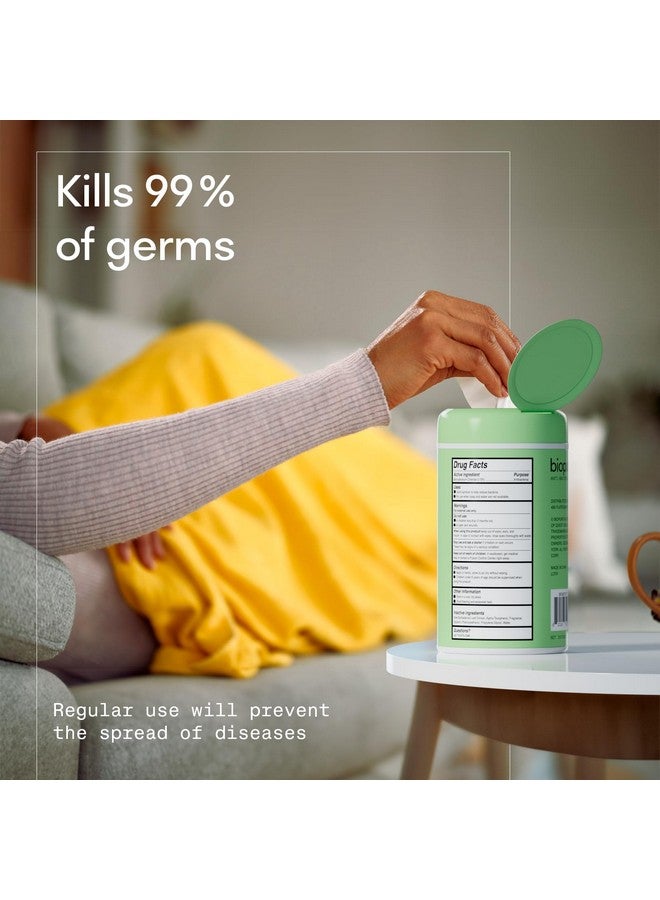 BioPure Antibacterial Hand Wipes Fresh Morning Breeze- Antibacterial Wipes With Aloe And Vitamin E Formula | 5"X7" Wet Wipes Canister | No Parabens, Sulfates Or Phthalates, Kills 99% Of Germs, 150 Ct - Image 2