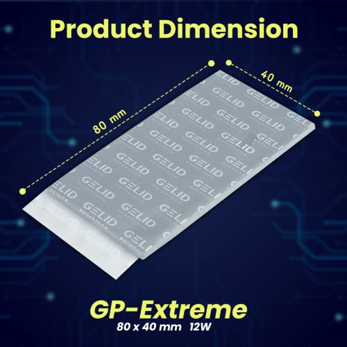 Gelid Solutions GP-Extreme 12W-Thermal Pad 80x40x1.0 (2pcs) Excellent Heat Conduction, Ideal Gap Filler. Easy Installation. 80x40x1.0 (2pcs) - Image 3