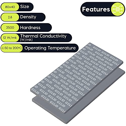 Gelid Solutions GP-Extreme 12W-Thermal Pad 80x40x1.0 (2pcs) Excellent Heat Conduction, Ideal Gap Filler. Easy Installation. 80x40x1.0 (2pcs) - Image 5
