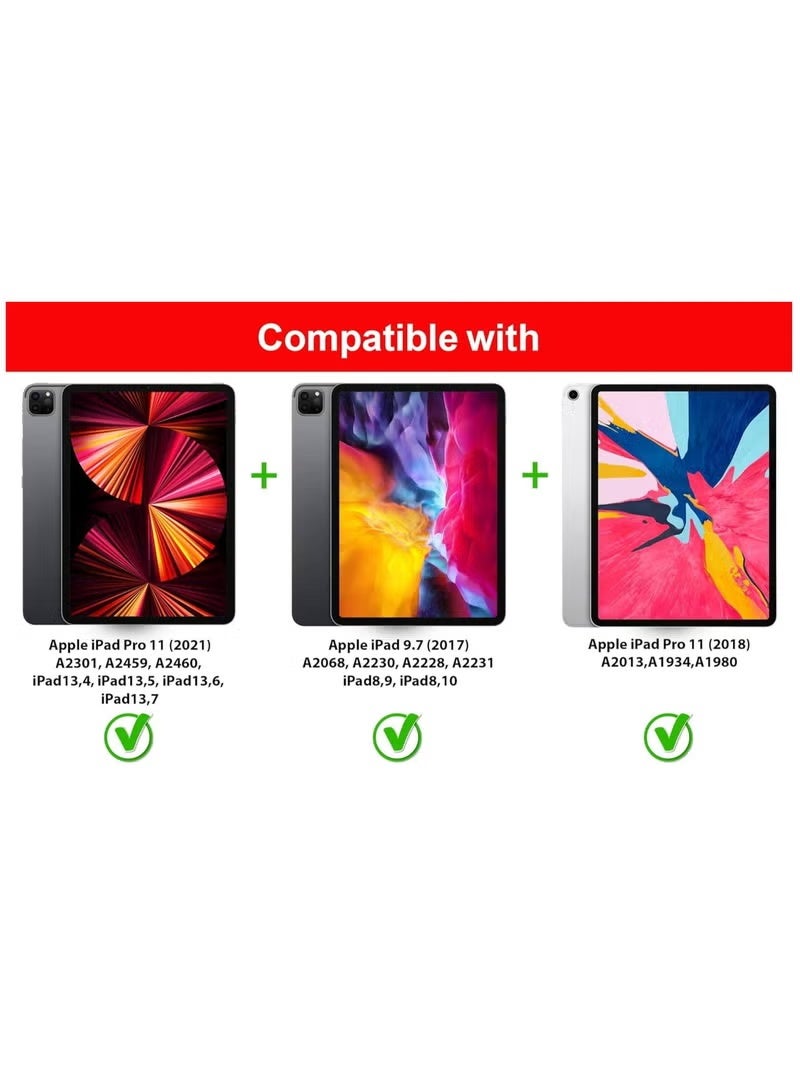أوميكسبرو واقي شاشة iPad Air من الجيل الخامس/الرابع، iPad Pro 11 2022 2021 2020 2018، واقي شاشة من الزجاج المقوى لجهاز iPad Air 5 2022/Air 4 2020 مقاس 10.9 بوصة - Image 2