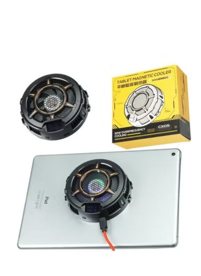 JAJEEK CX05 Magnetic Tablet Gaming Cooler with LED Temperature Display | Ultra-Quiet High-Speed Cooling Fan for iPads & Tablets | Strong Magnetic Grip Radiator for Efficient Heat Dissipation | USB-Powered Cooler for Gaming, Streaming & Extended Use | Portable & Lightweight  - Image 2