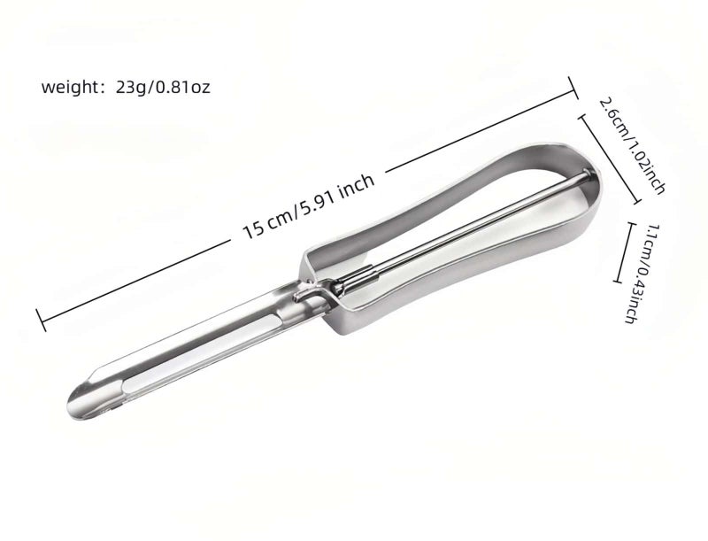 RyanDesign Professional Stainless Steel Peeler - Swivel Blade, Ergonomic Handle, Potato Eye Remover - Commercial Grade Vegetable Peeler for Potatoes, Carrots, Apples - Dishwasher Safe - Image 2