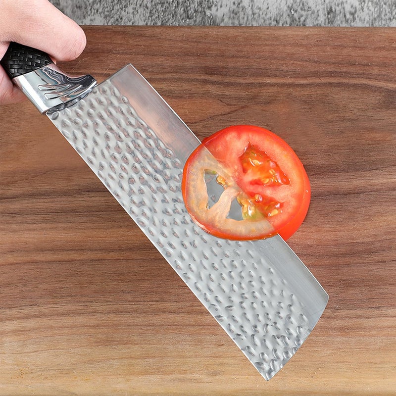 Leeonz Nakiri Vegetable Chef Knife 7 Inch Razor Sharp Usuba Knife Multipurpose Chopping Knife with Precision and Beauty for Home and Kitchen Pack of 1 - Image 4