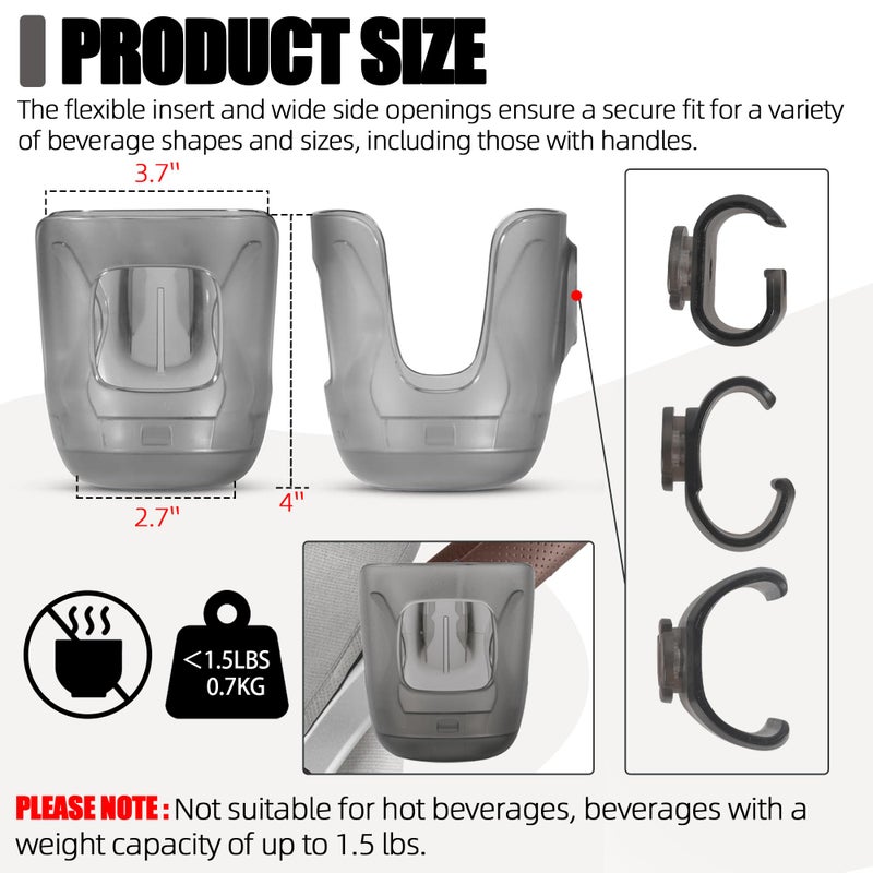 LuQiBabe Baby Stroller Cup Holder Compatibile with Uppa-Baby Vista, Cruz, Minu Strollers Cup Holder Attachment for Vista V2, Cruz V2, MinuV2 Strollers Cups Holders Accessories - Image 2