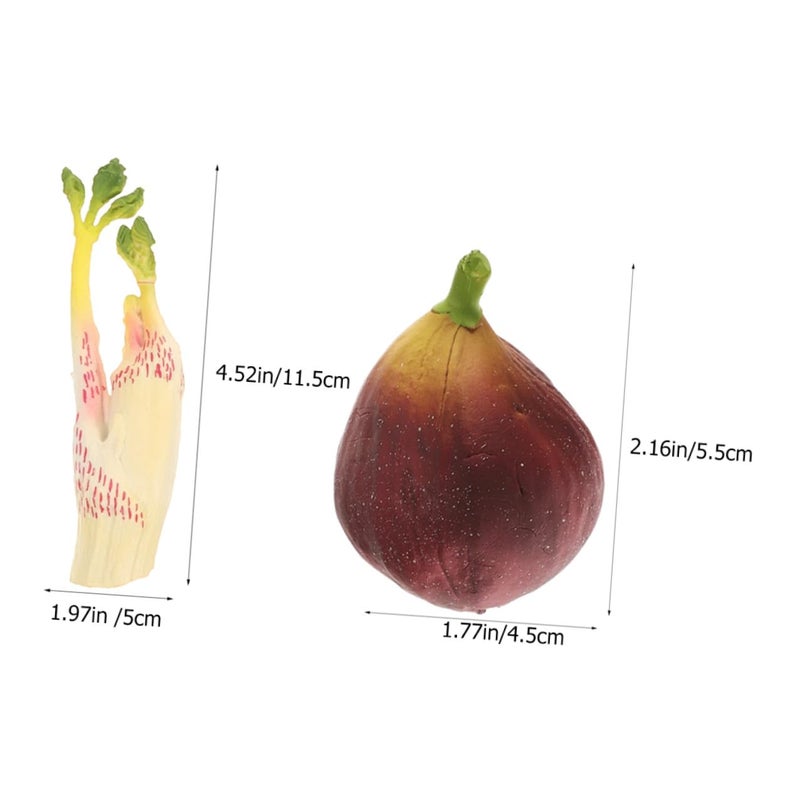 Lifelike Artificial Vegetable Fruit Models Set 4pcs Kitchen Home Decor Photography Props - Image 3