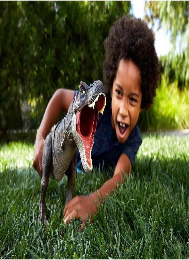 Jurassic World Toys - Jurassic World Dominion Dinosaur T Rex Toy, Thrash ‘N Devour Tyrannosaurus Rex Action Figure with Sound and Motion - Image 1