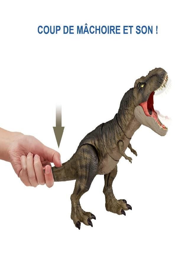 Jurassic World Toys - Jurassic World Dominion Dinosaur T Rex Toy, Thrash ‘N Devour Tyrannosaurus Rex Action Figure with Sound and Motion - Image 1