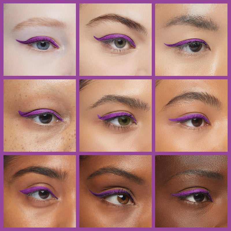 DNM Cat Eye Makeup Waterproof Neon Colorful Liquid Eyeliner Pen Make Up Comestics Long-lasting Black Eye Liner Pencil Makeup Tools (purple) - Image 4