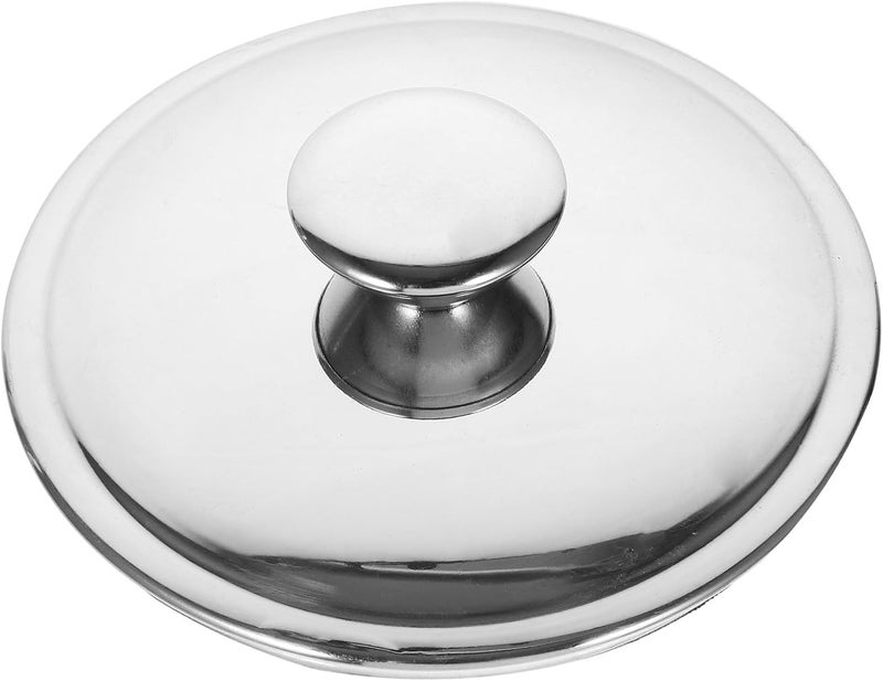 Universal Stainless Steel Lid for Oil Pot and Seasoning Jar, 12.4cm Diameter 201 Non-magnetic Cover, Metal Pot Lid Replacement for Kitchen Cooking and Storage - Image 1