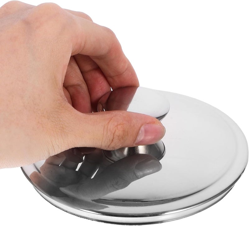 Universal Stainless Steel Lid for Oil Pot and Seasoning Jar, 12.4cm Diameter 201 Non-magnetic Cover, Metal Pot Lid Replacement for Kitchen Cooking and Storage - Image 4