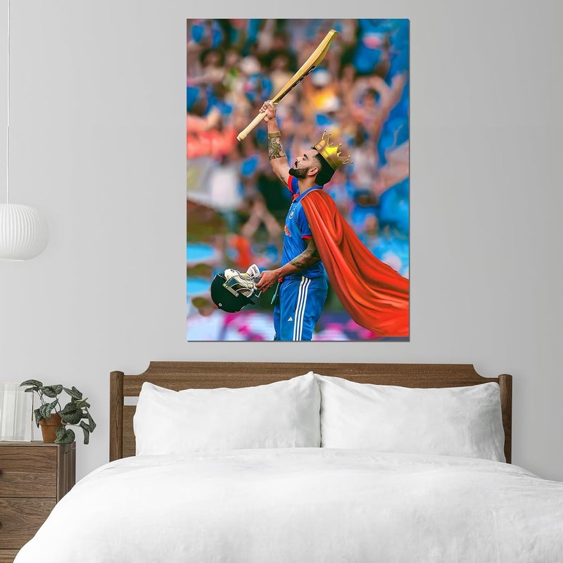 Virat Kohli Wall Stickers - King Kohli Sticker for Wall - Virat Kohli Poster for Room Decoration  - Image 4