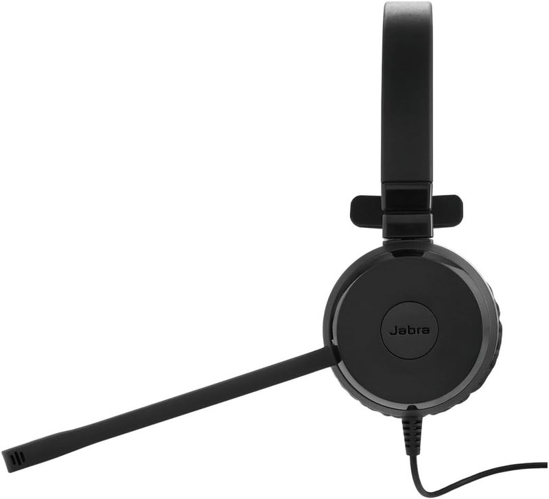 Evolve 30 II, Microsoft Teams Certified Stereo Corded Headset with Call Control Unit, Noise-cancelling microphone, LED indicators, excellent sound quality - USB-C/A, Black