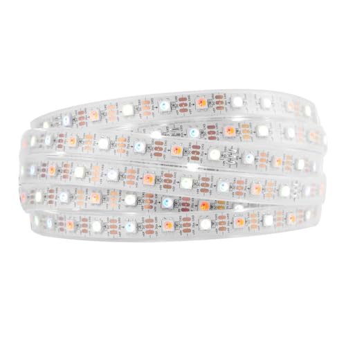 BTF-LIGHTING RGBW RGB+Natural White SK6812 (Similar WS2812B) 4 Colors in 1 LED Strip Individually Addressable 16.4ft 60Pixel/m 300LED Light Dream Color IP67 DC5V White PCB (No Adapter or Controller) - Image 1