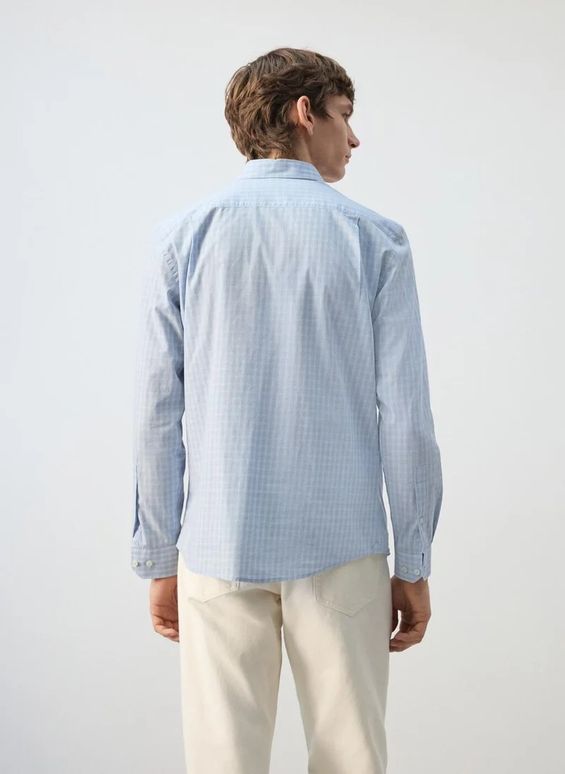 مانجو مان 100% cotton regular fit check shirt