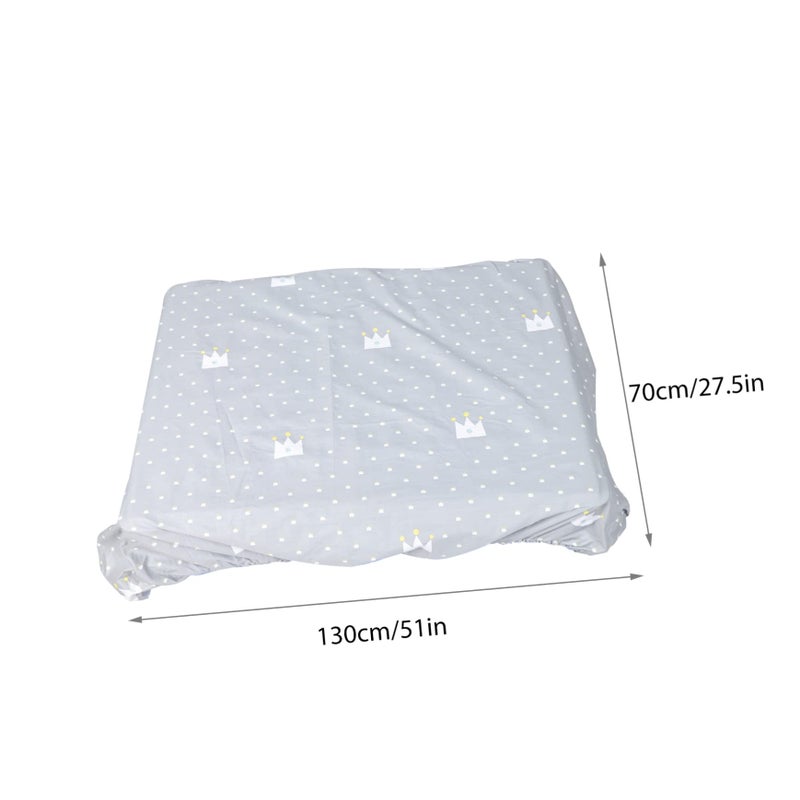 Crown Design Fitted Crib Sheet Removable Washable Skin Friendly Baby Mattress Cover - Image 3