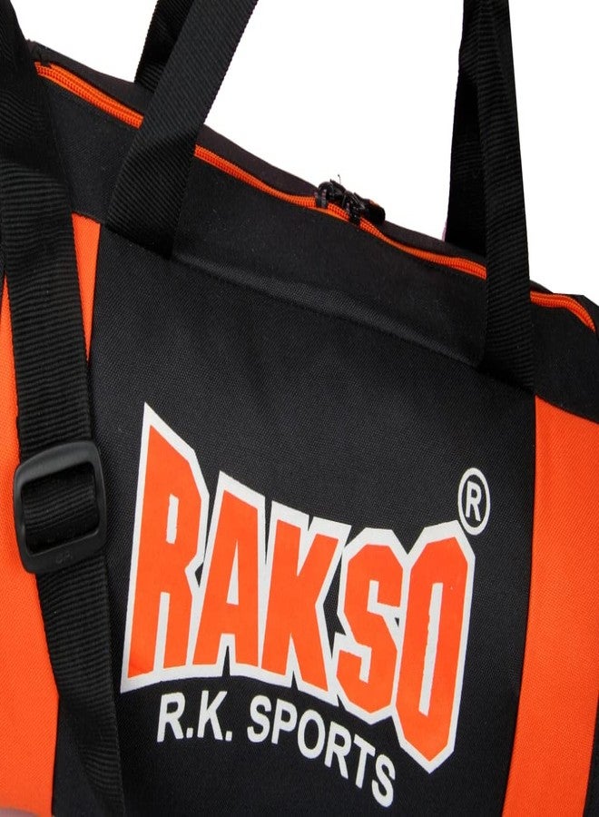 Rakso حقيبة رياضية أنيقة من البوليستر البرتقالي من راكسو، مزودة بجيب للأحذية، مناسبة للرجال والنساء. حقيبة سفر رياضية أنيقة مزودة بجيب. - Image 5