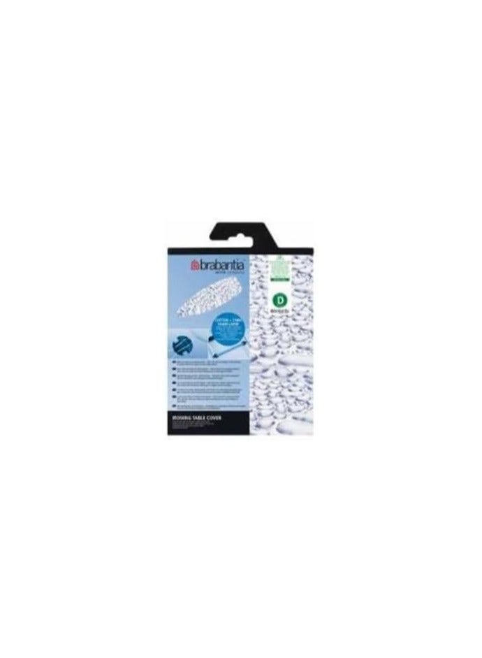 Brabantia Ironing Board Cover with 2 mm Foam - 135 x 45 cm, Extra Large, Neutral Assorted Colours