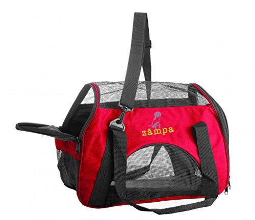 ZAMPA Soft Side Pet Travel Carrier TSA Approved, Under Seat Compatibility, airline approved for Large Cats, Medium Puppys, Small Dogs, 2 Openings, W/Shoulder Strap. - Image 3