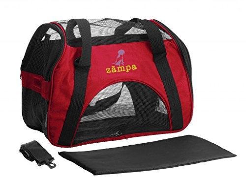 ZAMPA Soft Side Pet Travel Carrier TSA Approved, Under Seat Compatibility, airline approved for Large Cats, Medium Puppys, Small Dogs, 2 Openings, W/Shoulder Strap. - Image 4