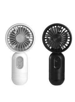 Excefore Mini Handheld Fan, Portable Travel Fan, Battery Operated Small Personal Fan,  Mini Hand Held Fan with USB Rechargeable 400mAh Battery, Quiet<30dB 3 Speeds for Travel Camping Outdoor Home Office 2PCS  - Image 1