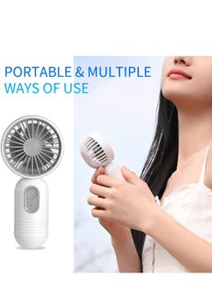 Excefore Mini Handheld Fan, Portable Travel Fan, Battery Operated Small Personal Fan,  Mini Hand Held Fan with USB Rechargeable 400mAh Battery, Quiet<30dB 3 Speeds for Travel Camping Outdoor Home Office 2PCS  - Image 3