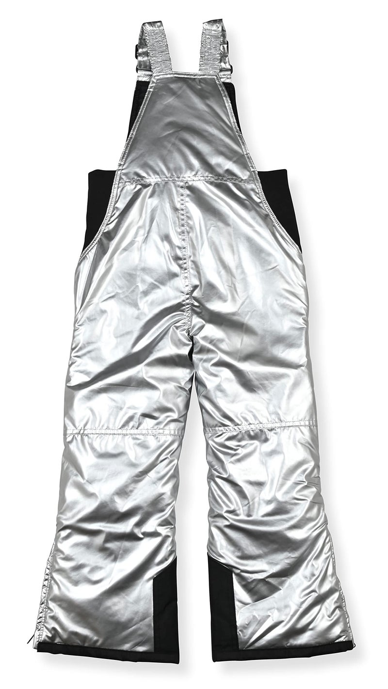 Arctic Quest Boys Girls Unisex Classic Ski & Snow Bib Overall Winter Snowsuit Water-Resistant Windproof Outdoor Rain Bib, Metallic Silver, 14-16 - Image 2