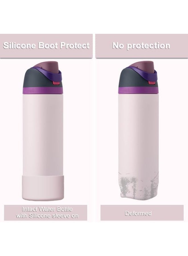 Silicone Boot for Owala Water Bottle 32 oz, Anti-Slip Protective Sleeve for FreeSip/Twist/Flip Water Bottles, BPA Free, Bottom Bumper Cover Protects Water Bottles from Scratches(Dreamy Field) - Image 3