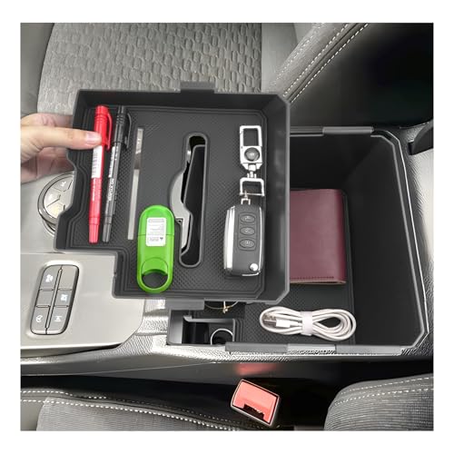 SXCY 2PCS for 2025 Ford Ranger Center Console Organizer for 2024 2025 Ranger Armrest Console Tray 2024 2025 Ranger Accessories (Updated Double Layers with Tissue Storage Funtion) - Image 2