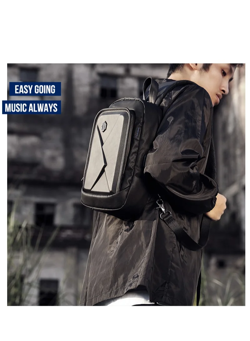 ARCTIC HUNTER Hard Shell Cross Body Sling Bag Water Resistant Anti Theft Unisex Shoulder bag with Built in USB Port for Travel Business XB00080