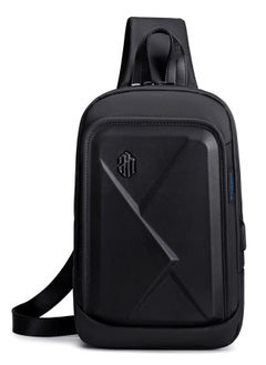 ARCTIC HUNTER Hard Shell Cross Body Sling Bag Water Resistant Anti Theft Unisex Shoulder bag with Built in USB Port for Travel Business XB00080  - Image 3